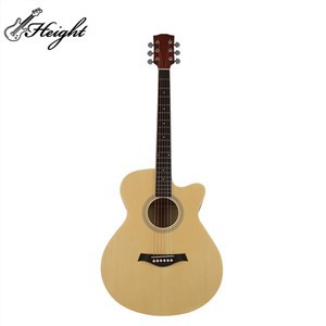 Bass Wood Cutaway akustisk gitar for nybegynnere