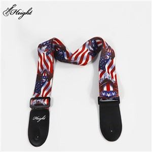 Nasjonalt flaggmønster polyester gitarstropp